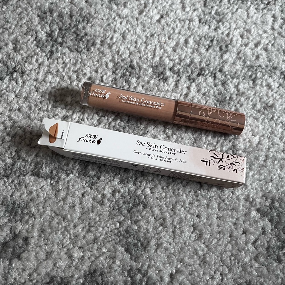 100% Pure 2nd Skin Concealer Shade 2 Olive Squalane Non Toxic Natural Make Up